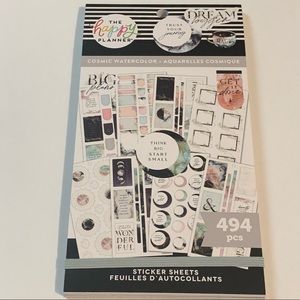 Cosmic watercolors happy planner stickers